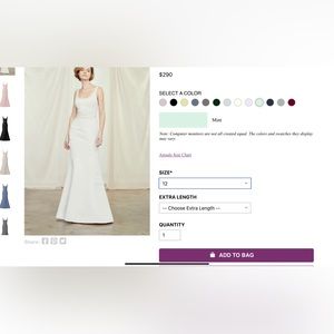 Amsale Bentley Dress Mint Green